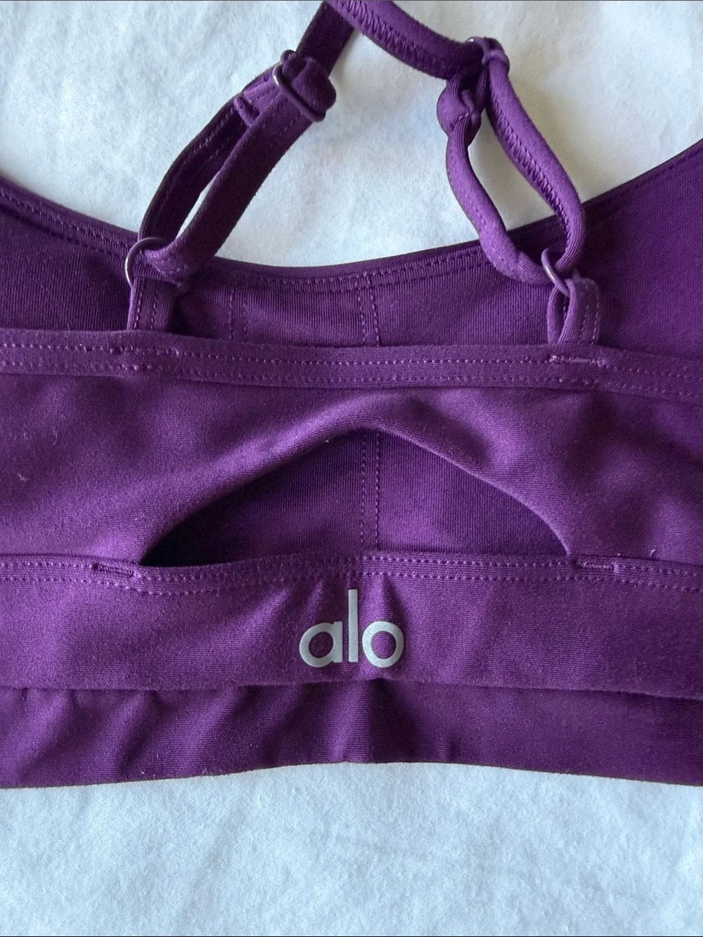 Alo Yoga Airlift Intrigue Bra in Dark Plum